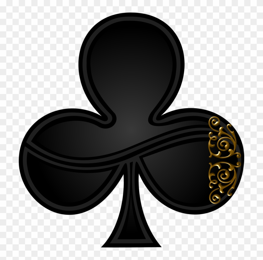 Suit Ace Of Spades Playing Card - Card Clover Clipart