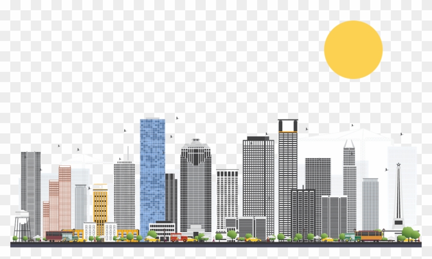 Meet Houston - Houston Skyline Vector Clipart