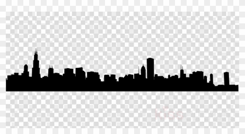 Chicago Skyline Macbook Pro Vinyl Decal Clipart Chicago - Transparent Background Mickey Mouse Ears Clipart - Png Download #873637