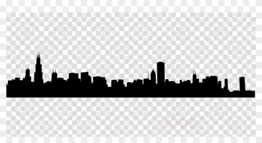 Chicago Skyline Macbook Pro Vinyl Decal Clipart Chicago - Transparent Background Mickey Mouse Ears Clipart - Png Download
