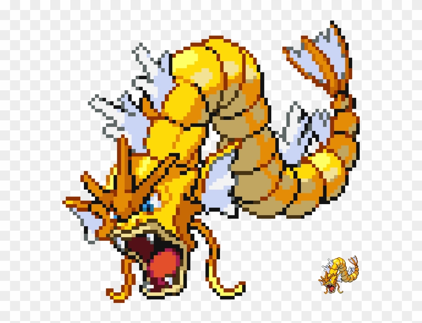 Gyarados Shiny Magikarp Coloration By Trainerashfry-d9kupwa - Shiny Magikarp Pixel Art Clipart