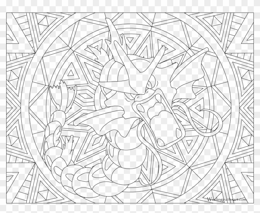 Gyarados - Pikachu Coloring Pages Adult Clipart #874499