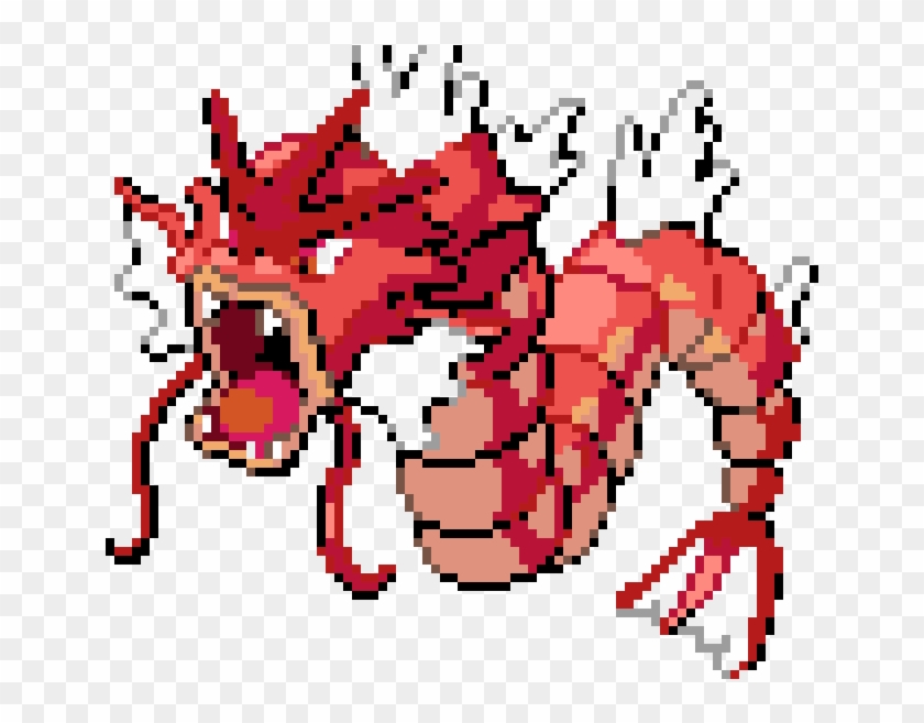 Shiny Gyarados - Pixel Art Pokemon Gyarados Clipart #874671