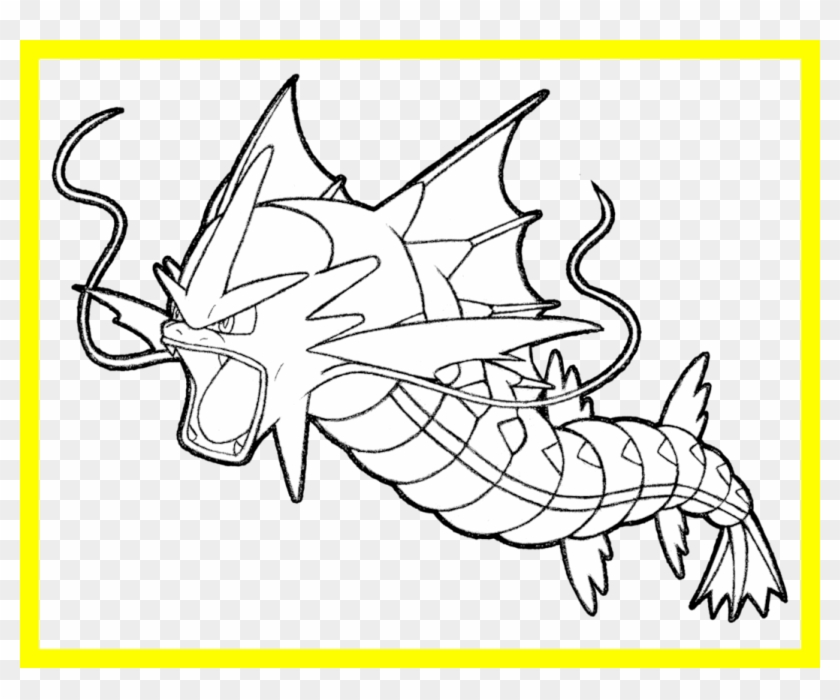 Gyarados Drawing Free Download On Unixtitan - Illustration Clipart #874763