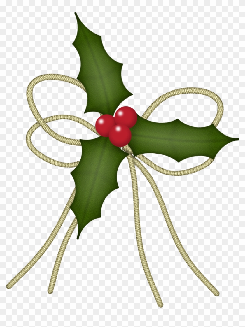 Christmas Holly 'in The Hoop' Machine Embroidery Designs Clipart #875080
