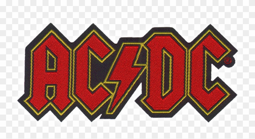 Details About Ac/dc Official Patch Classic Logo Shape - Logo De Ac Dc Clipart #875514