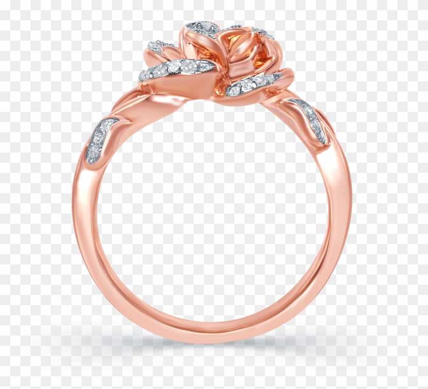Disney Enchanted Belle - Beauty And The Beast Rose Gold Rose Ring Clipart