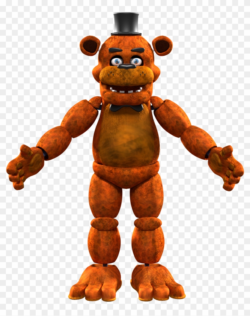 Modelfreddy Fazbear Model 1 Version 4 - Body With Brain Outline Clipart #876033