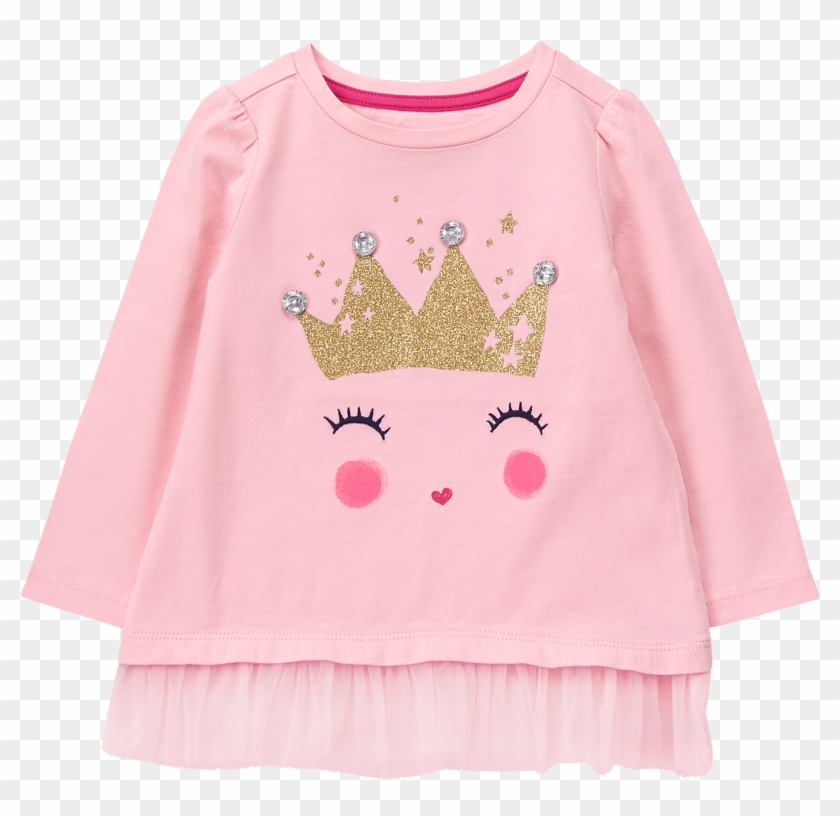 Princess Top Girls Crown, Pink Crown, Toddler Girl - Blouse Clipart #876056