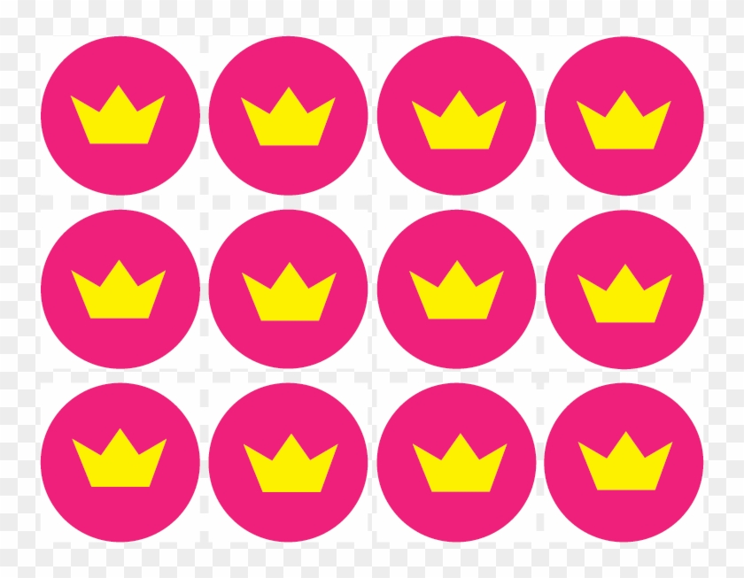 Pink Crown Background - Princess Crown Topper Printable Clipart