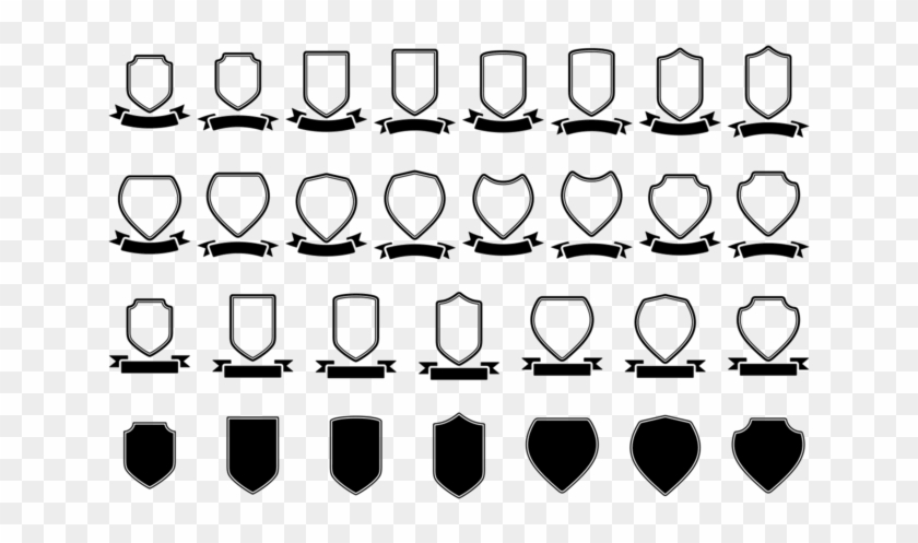 Blason / Shield / Ribbon Vector Template - Blason Vectoriel Clipart #876454