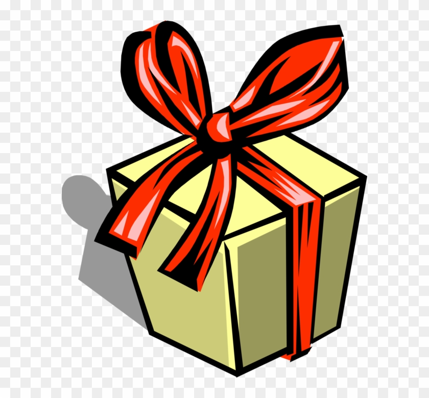 Vector Illustration Of Gift Present With Red Ribbon - Este Regalo Es Para Ti Abrelo Whatsapp Clipart