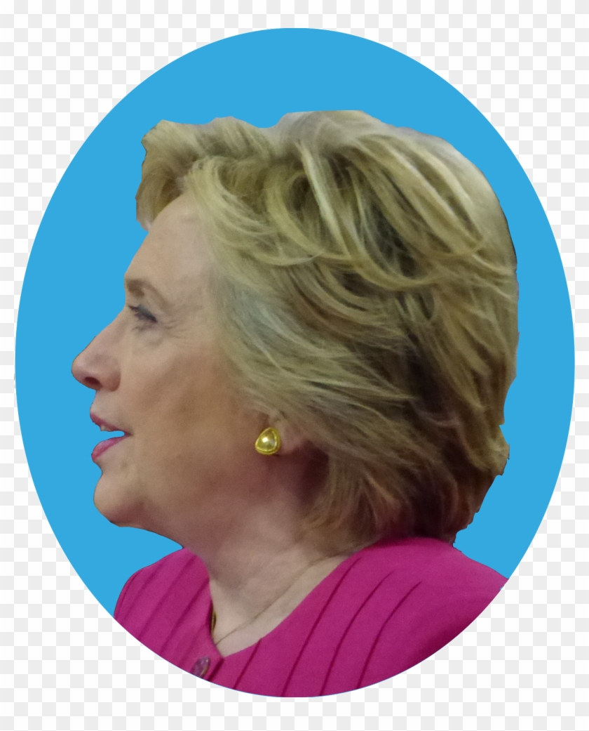 Hillary Rodham Clinton Oval Blue - Blond Clipart