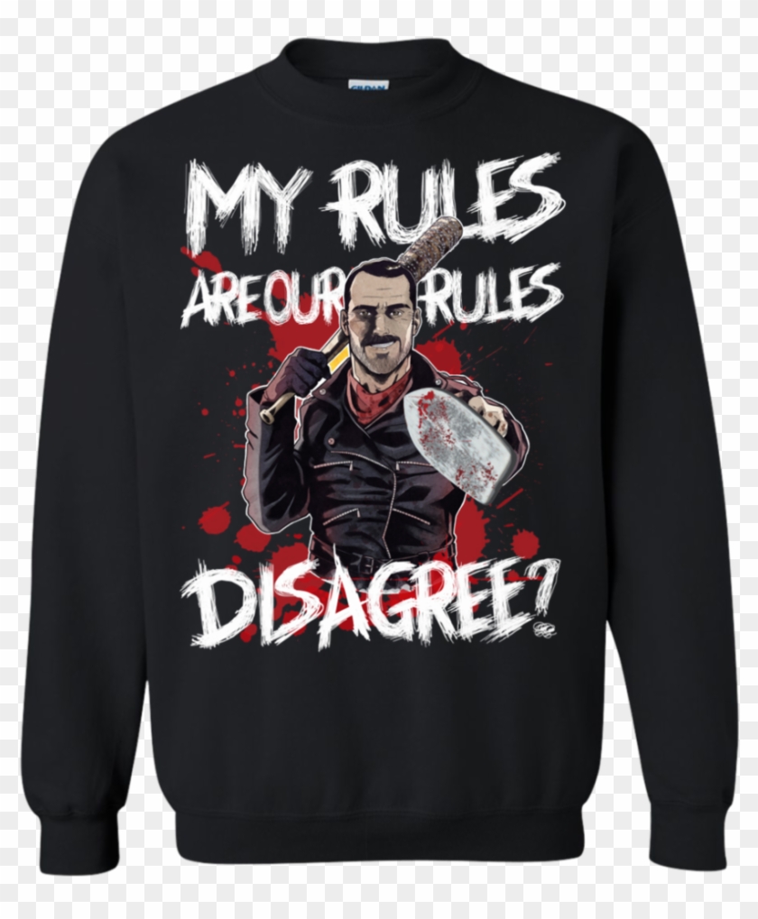 Walking Dead Negan T Shirts My Rules Are Our Rules - Supernatural Christmas Sweater Clipart #877043