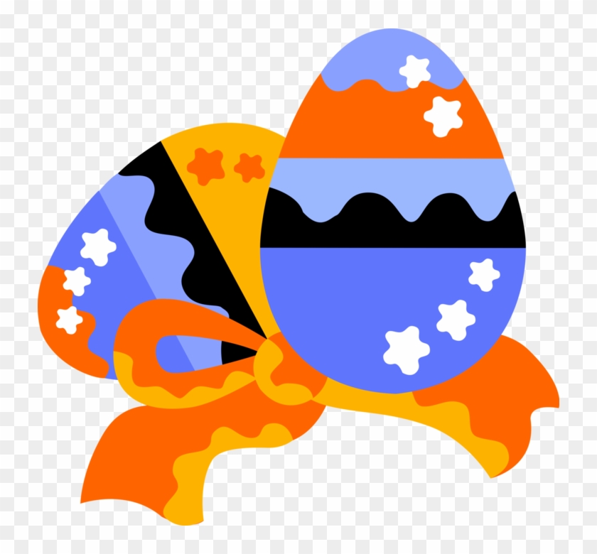 Vector Illustration Of Decorated Pascha Easter Eggs Clipart #877049