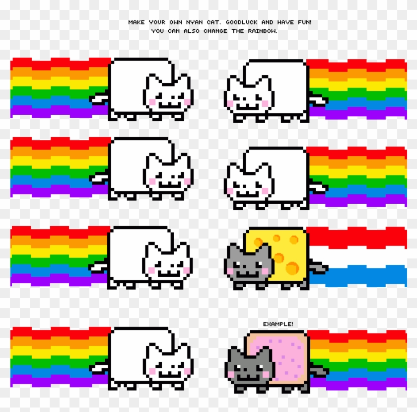 Nyan Cat - Nyan Cat Minecraft Clipart #878472