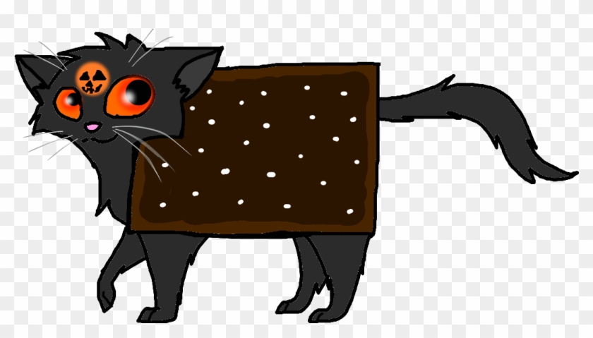 Halloween Chocolate Nyan Cat By Catsoul - Nyan Cat Halloween Clipart #878525
