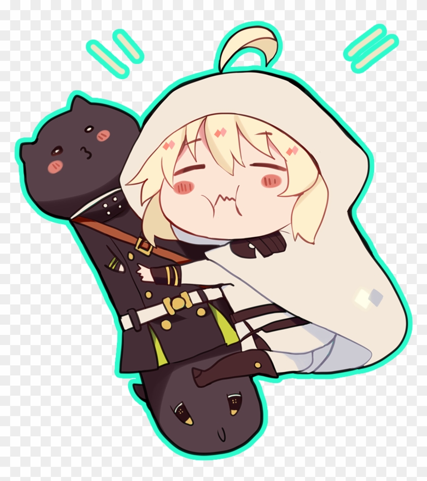 Green Vertebrate Clip Art Fictional Character - Mikaela Hyakuya Chibi Png Transparent Png