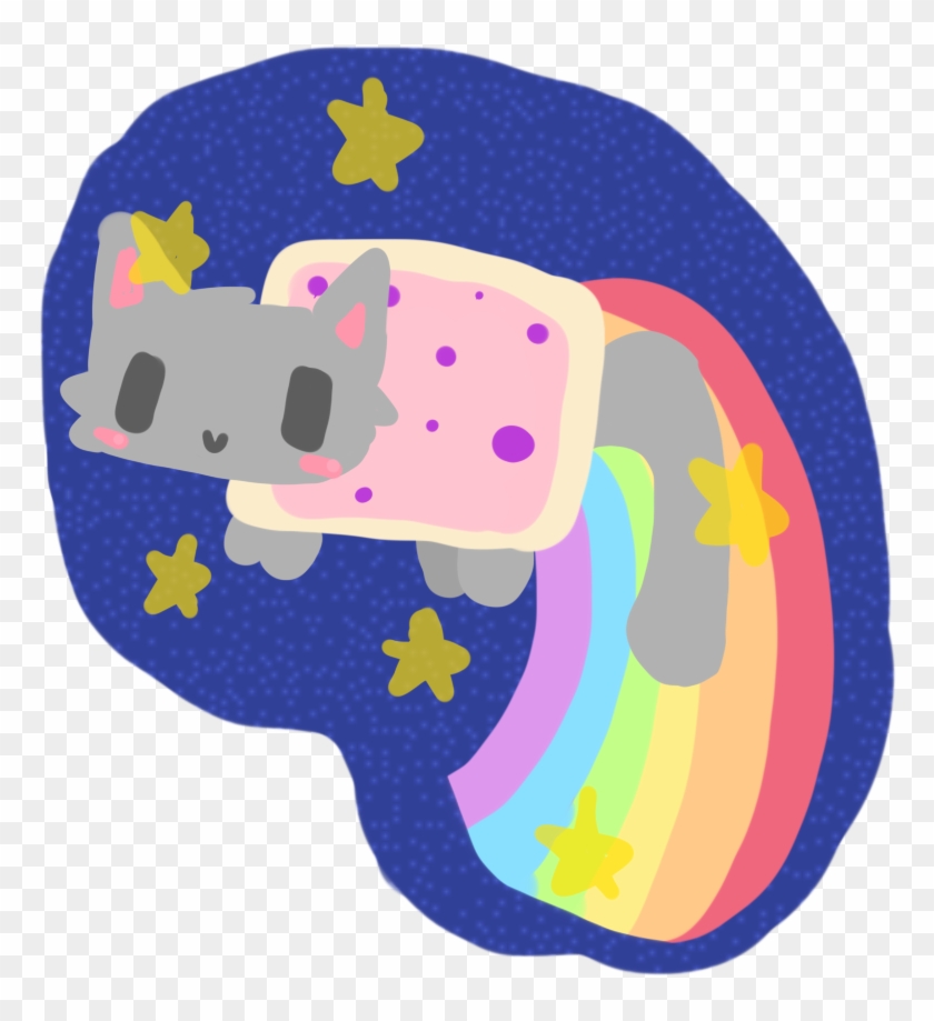 Chibi Nyan Cat By Cat - Chibi Nyan Cat Drawings Clipart