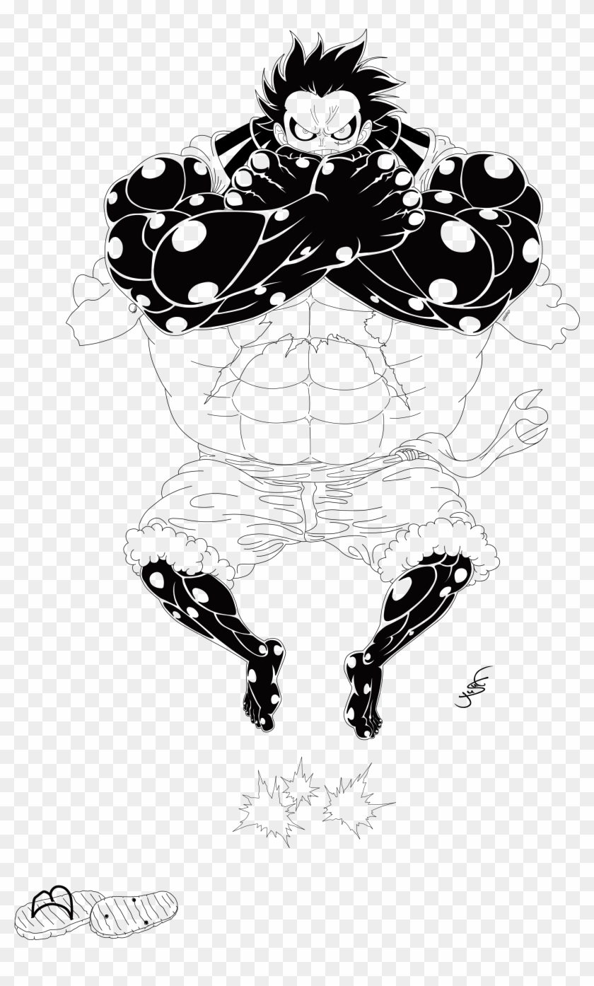 One Piece Luffy Gear 4 Coloring Pages