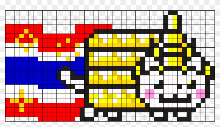 Thailand Nyan Cat - Perler Beads Patterns Nyan Cat Clipart