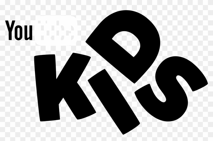 Youtube For Kids Logo Black And White - Youtube Kids Logo White Png Clipart