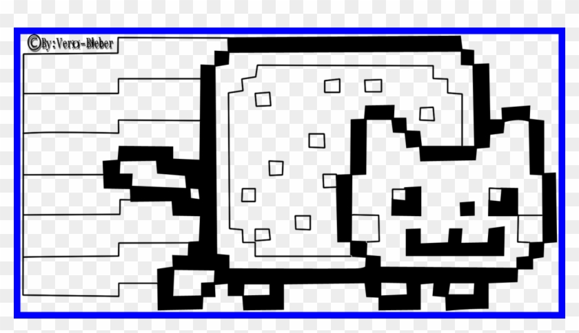 Coloring Pages Minecraft Dog Acelesite - Nyan Cat Coloring Pages Clipart #879532