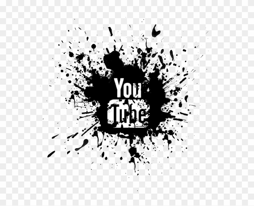 Facebook Twitter Youtube Googleplus - Black Paint Splatter Clipart