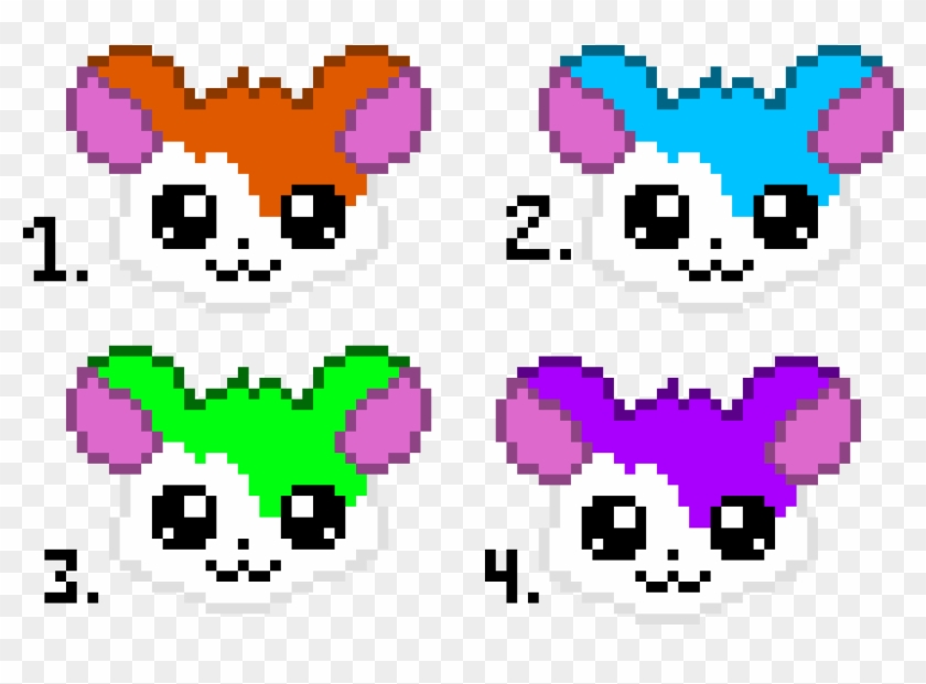 4 Kawaii Hamsters - Cartoon Clipart #879683