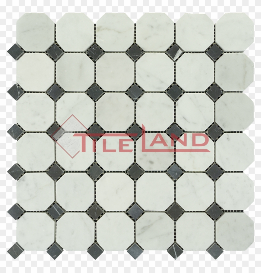 Carrara Octagon Black Dot - Grigio Carnico Bianco Carrara Clipart