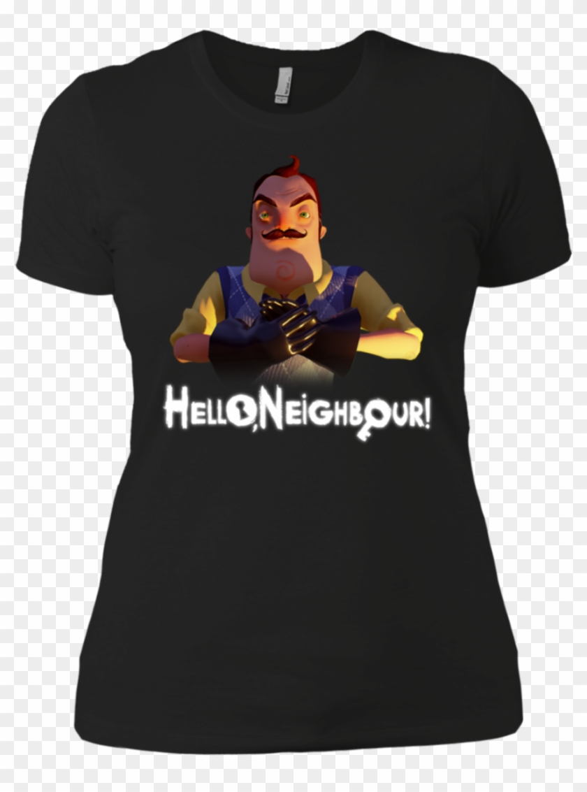 Hello Neighbor Menacing Gaming Greepy Shirt Boyfriend - Shirt Clipart #880529