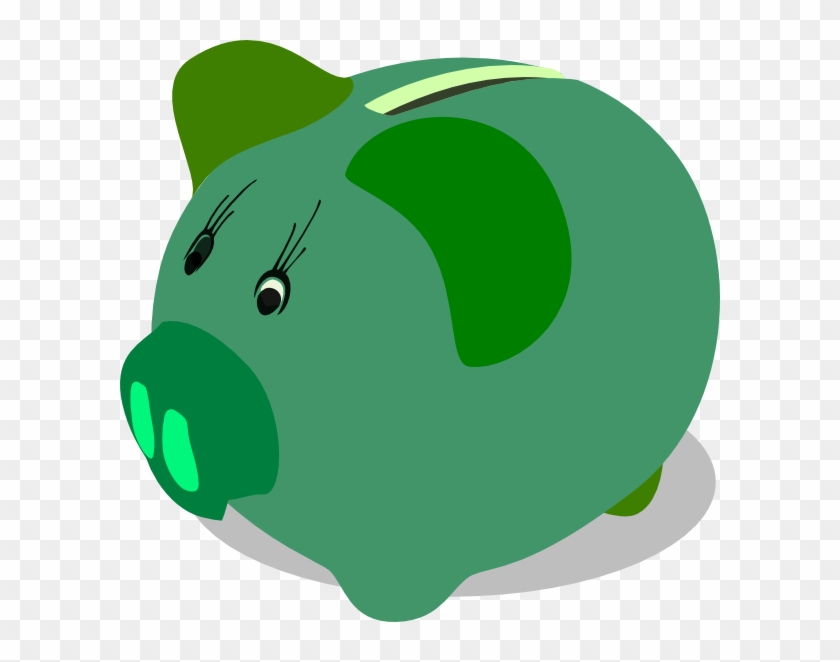 Free Piggy Bank Clipart The Cliparts - Green Piggy Bank Clipart - Png Download #881058
