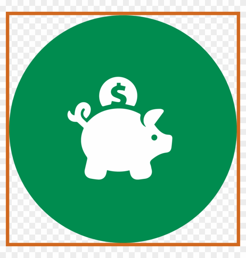 Green Clipart Piggy Bank - Financial Wellness Icon - Png Download