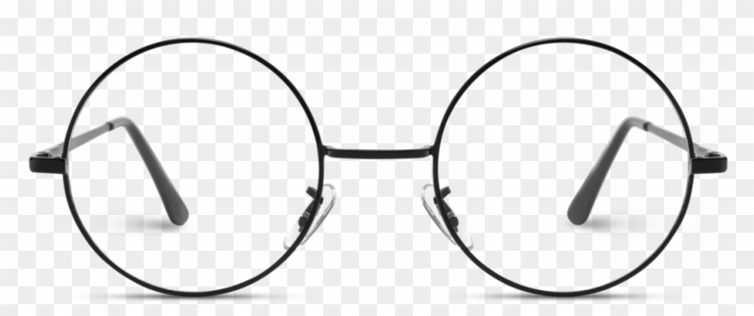 Retro Transparent Glasses - Line Art Clipart