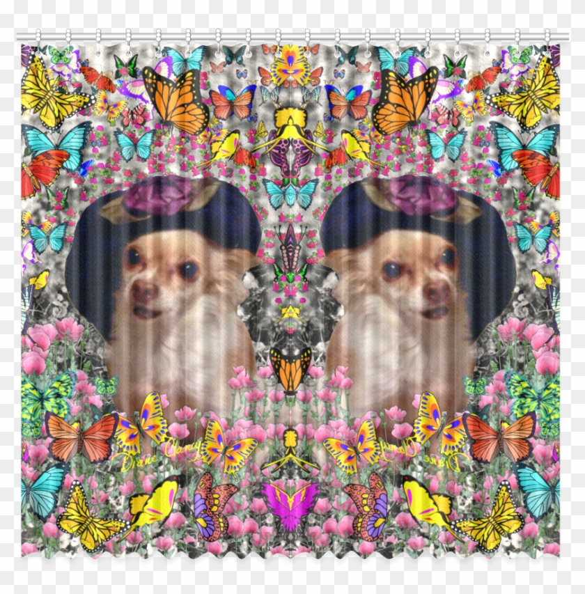Chi Chi In Yellow Butterflies, Chihuahua Puppy Dog - Chihuahua Clipart