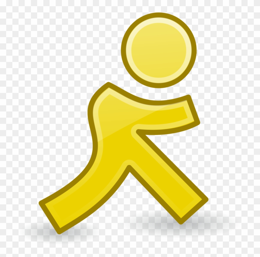 Computer Icons Walking Symbol Download Share Icon - Walk Icon Yellow Clipart #881961