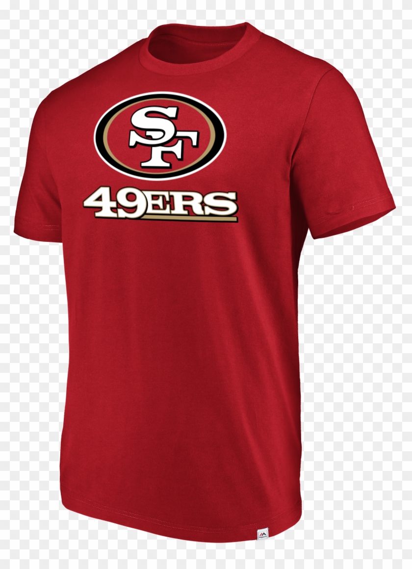 San Francisco 49ers Majestic Men's Red Flex Logo T-shirt - San Francisco 49ers Clipart