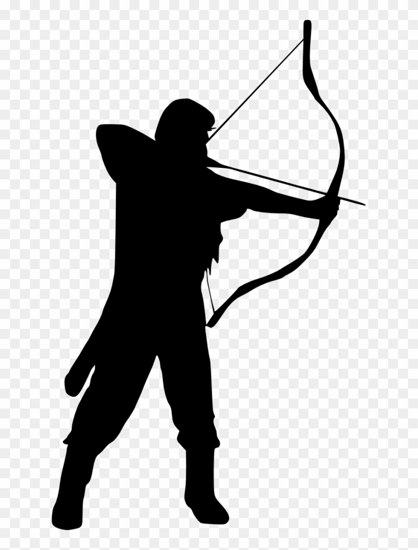 Png File Size - Silhouette Archer Png Clipart