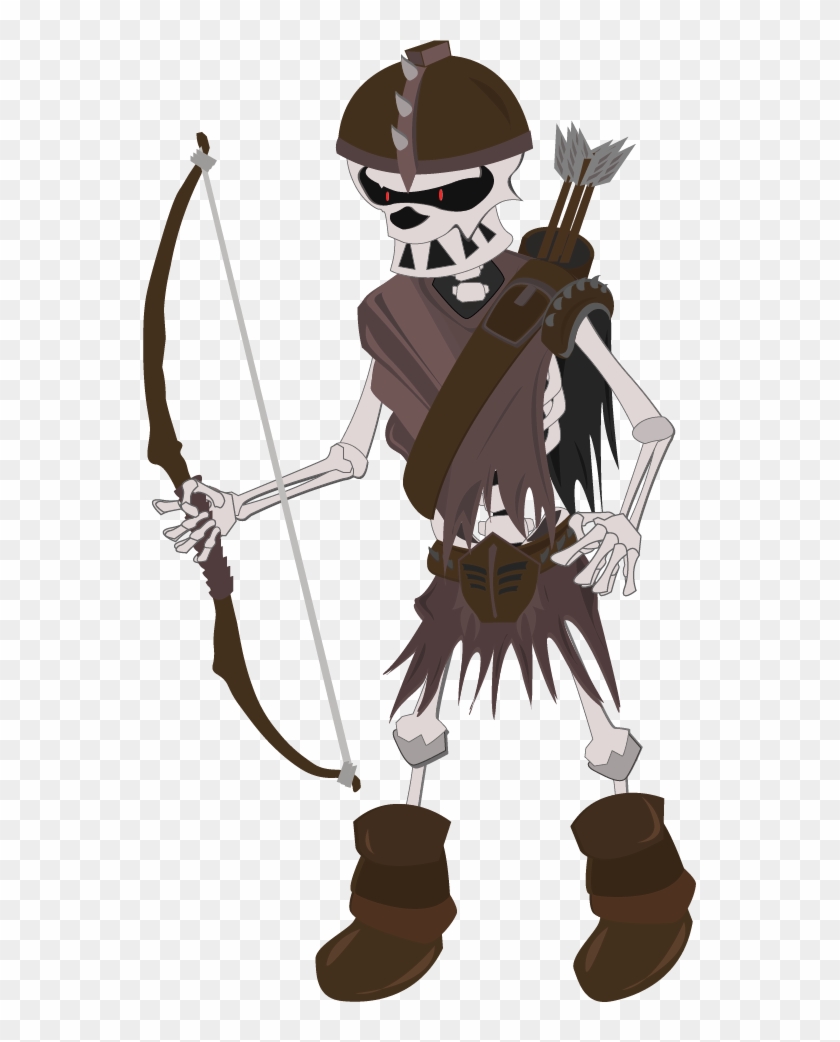 Preview - Cartoon Skeleton Archer Clipart