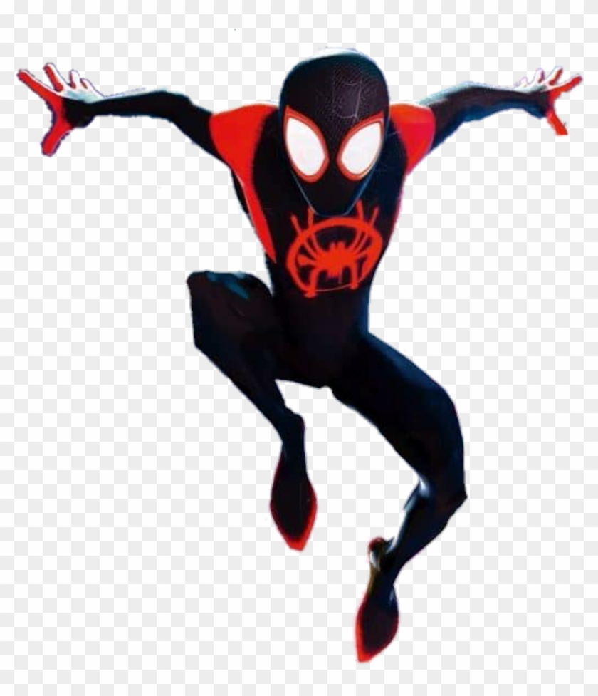 Milesmorales Sticker Spiderman Into The Spider Verse Costume Clipart 882851 Pikpng - black spiderman mask roblox