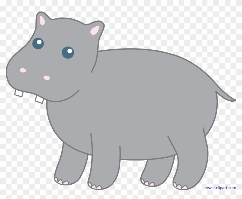 Hippo Clip Art Transparent Hippo Png - Cute Hippo Png Clipart #883591