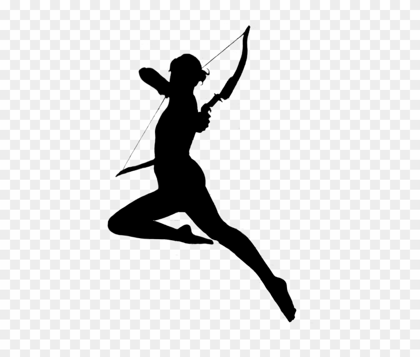 Archer Silhouette Png - Silhouette Of Woman Archer Clipart