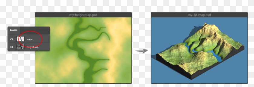 “water” Marks This Certain Layer As A Water Texture - Art Clipart