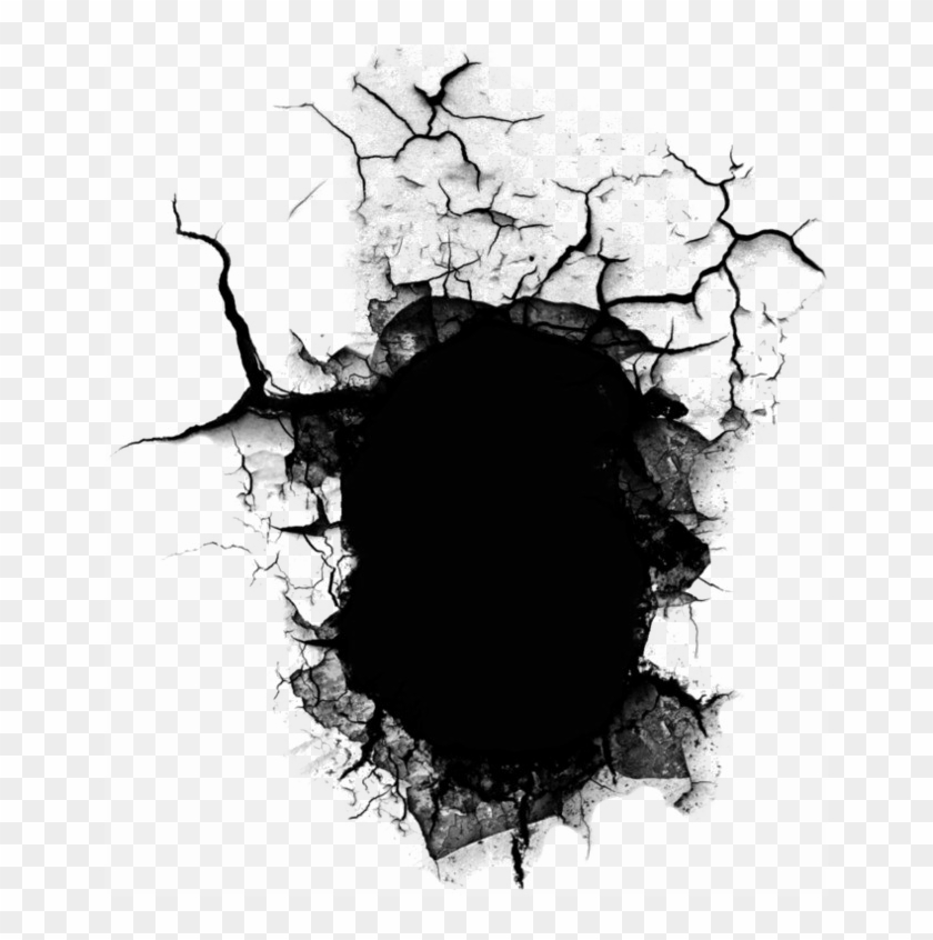 Cave Png Free Download - Cracked Hole In Wall Clipart #883924