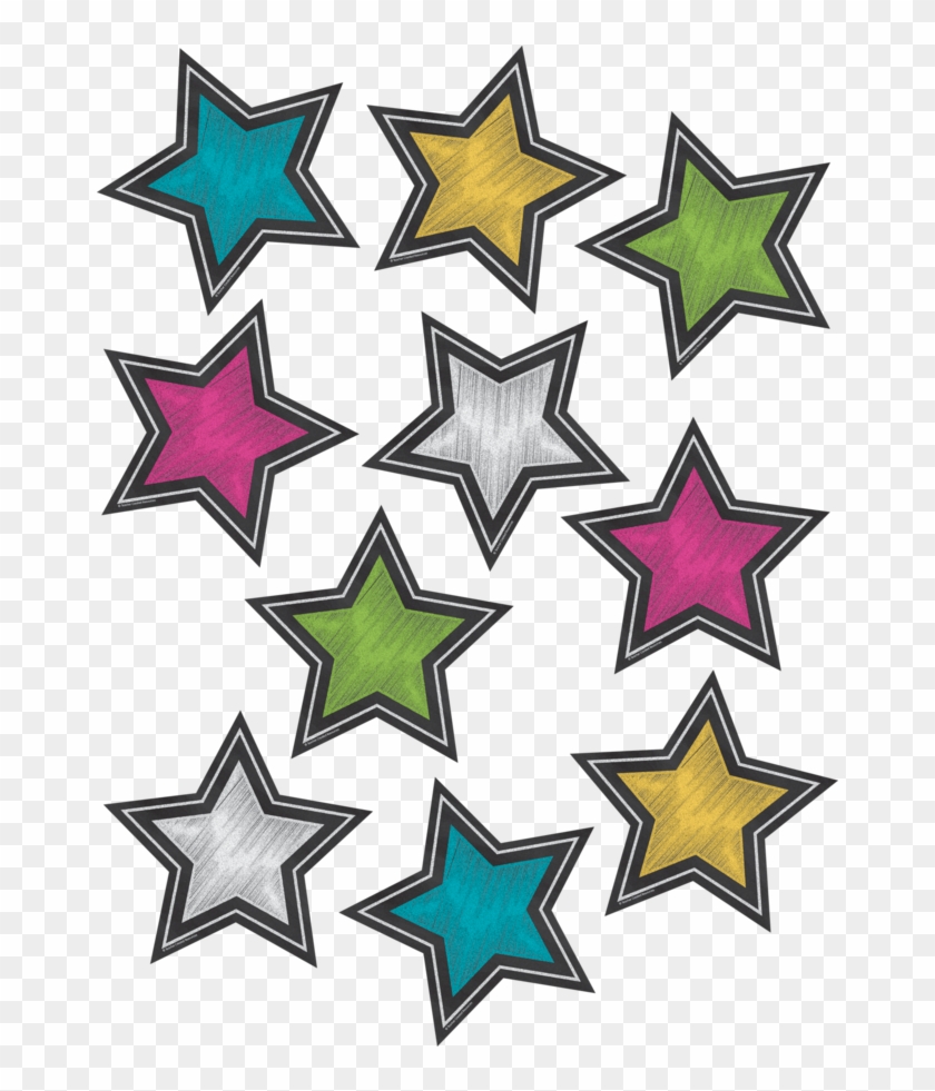 Tcr3550 Chalkboard Brights Stars Accents Image - Chalkboard Brights Stars Clipart