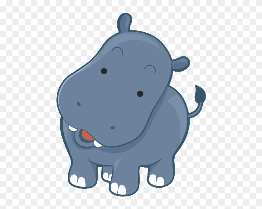 Cute Hippo Clipart Free For Personal Use Cute With - Cute Hippo - Png Download