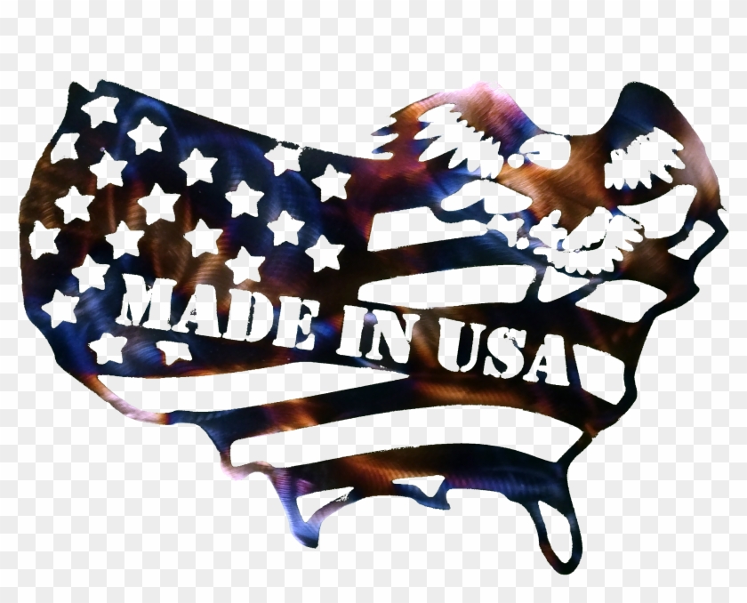 Flag-made In Usa Larger Image - Illustration Clipart #884265