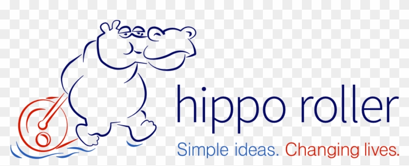 The Hippo Roller Can Be Branded With A Company Logo - Cartoon Clipart