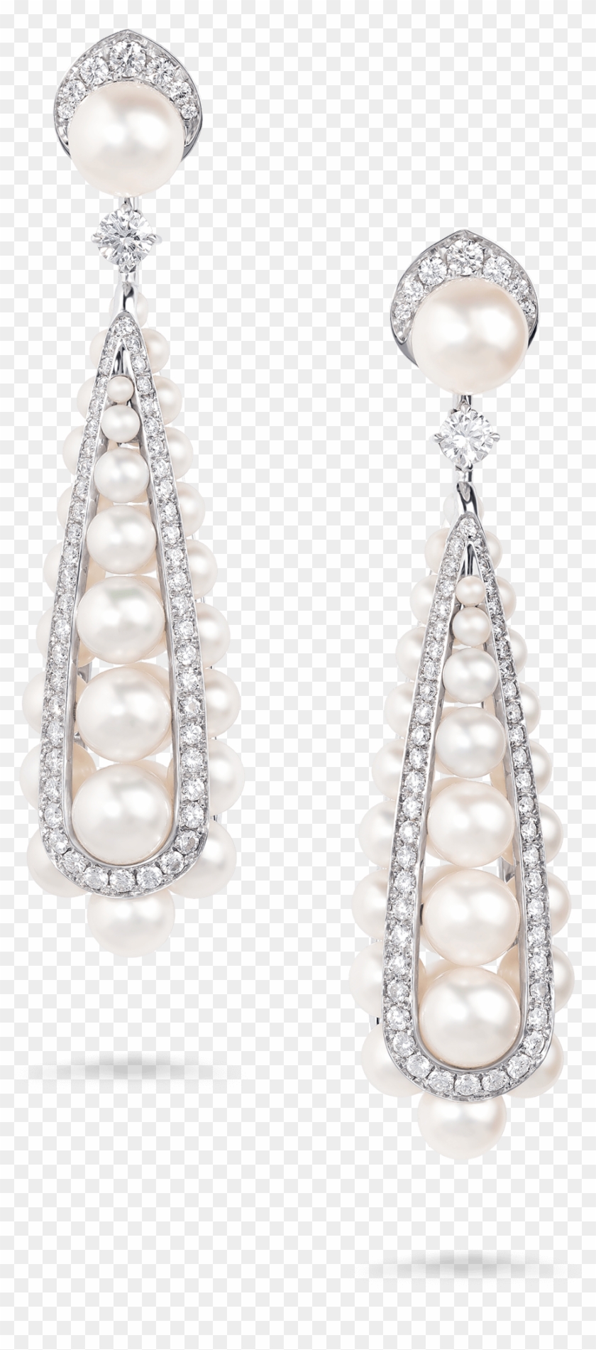 Pearl Deco Earrings Diamond Earrings - Earrings Clipart #884322