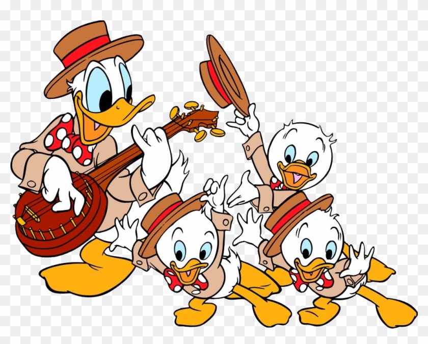 Donald Duck Clipart Disney Music - Pato Donald E Seus Sobrinhos - Png Download